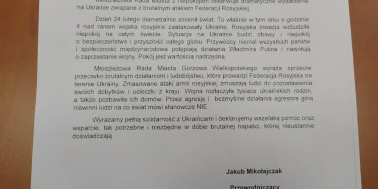 Młodzież sprzeciwia się wojnie