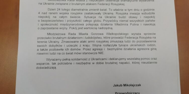Młodzież sprzeciwia się wojnie