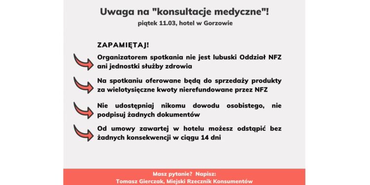 UWAGA! Oszuści zapraszają na konsultacje medyczne