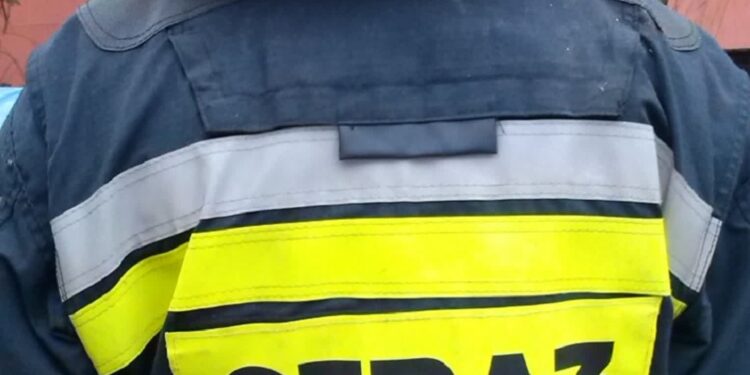 Pożar lasu w okolicach jeziora Gołębie