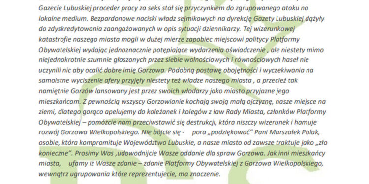 Radni PiS apelują do radnych PO o odwołanie marszałek