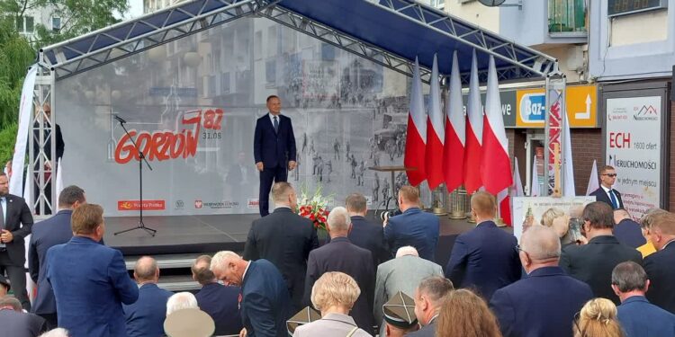 Prezydent Duda wziął udział w 40. rocznicy Gorzowskich Wydarzeń Sierpniowych