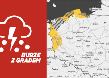 Ostrzeżenie pierwszego stopnia przed burzami z gradem!