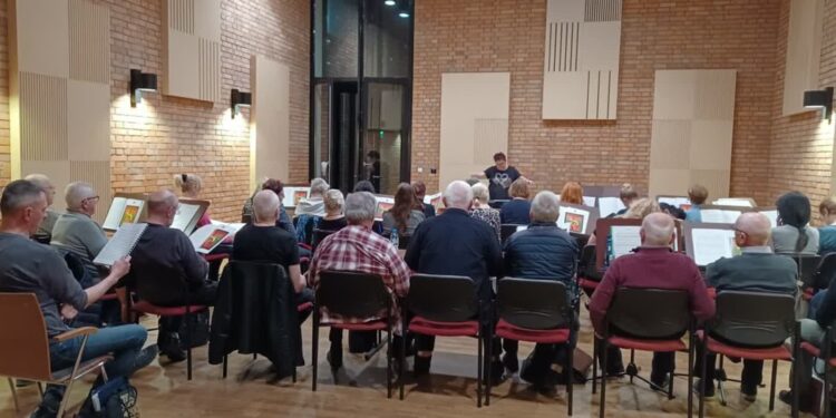 Chórzyści na warsztatach