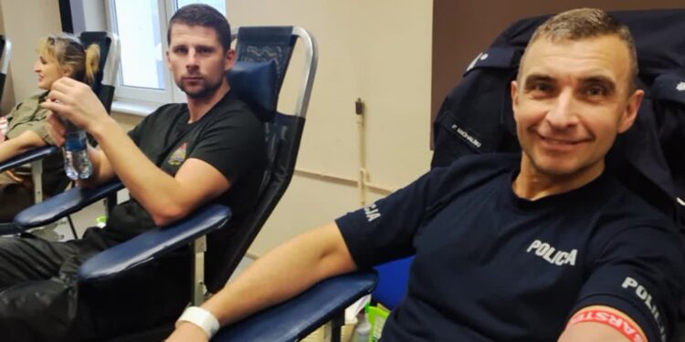 Świąteczna zbiórka krwi na komendzie