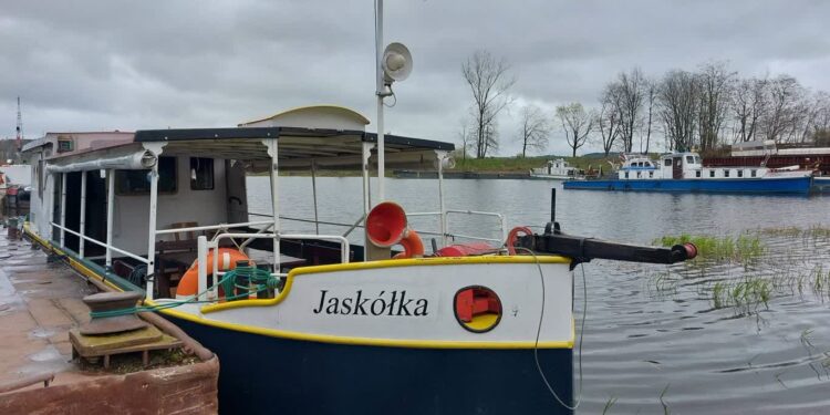 Jaskółka wypływa na Wartę