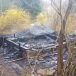 Pożar na działkach na Walczaka