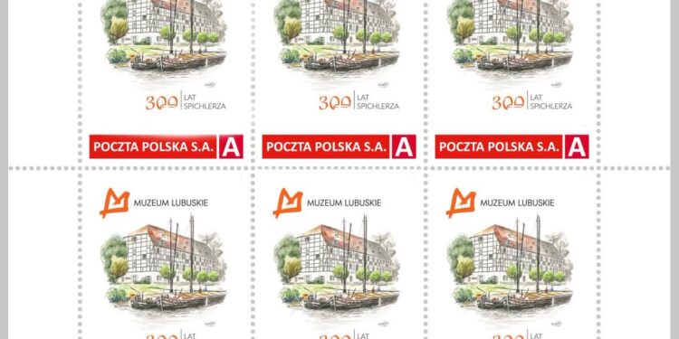 300 znaczków pocztowych na 300-lecie gorzowskiego Spichlerza