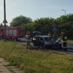 Spalony samochód na Górczyńskiej