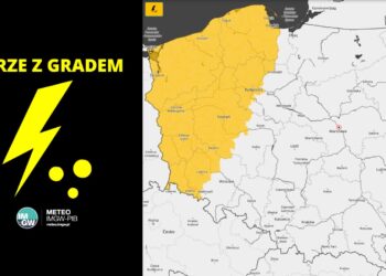 IMGW ostrzega przed burzami na zachodzie kraju