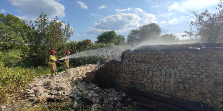 Pożar na Zakanalu w Gorzowie