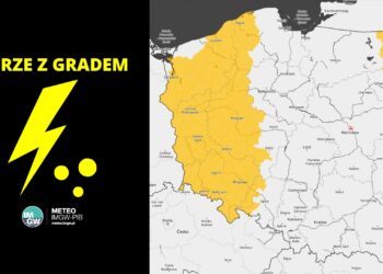 Ostrzeżenie pierwszego stopnia przed burzami z gradem w Lubuskiem!