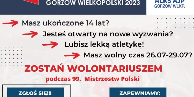 Wolontariusze na mistrzostwa Polski poszukiwani