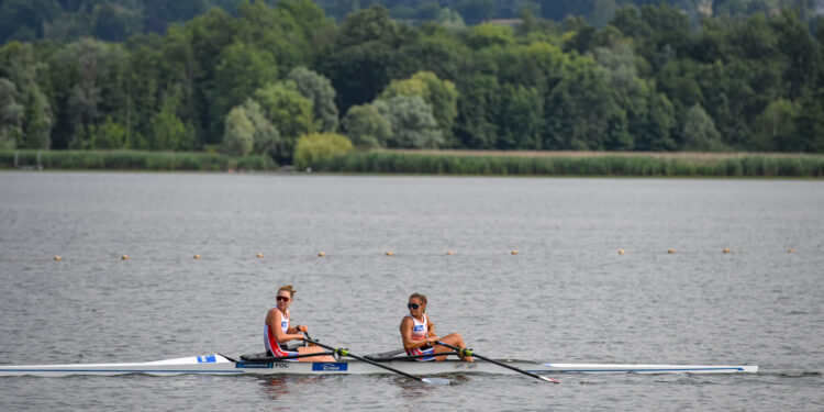 Katarzyna Boruch i Joanna Dittmann na treningu w Varese (fot. Julia Kowacic/PZTW)
