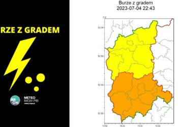 Dziś gwałtowne burze z gradem i bardzo silnym wiatrem. RCB wysyła alerty!