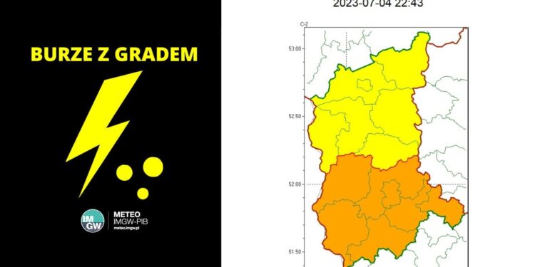 Dziś gwałtowne burze z gradem i bardzo silnym wiatrem. RCB wysyła alerty!