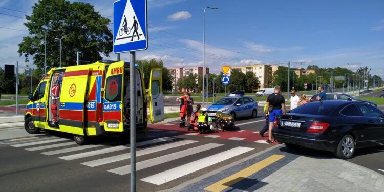 Potrącenie przy Rondzie Gdańskim na Walczaka