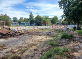 Remont na skrzyżowaniu ulic Roosvelta, Kos. Gdyńskich i Żwirowej.