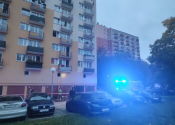 Pożar piwnicy w wieżowcu przy ul. Nowej