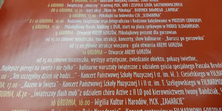 Gorzów blisko świąt