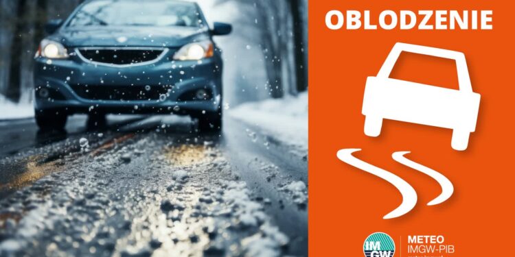 Ostrzeżenie przed oblodzeniem dla północnej części regionu