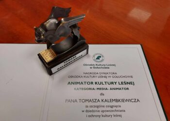 Tomasz Kalembkiewicz z główną nagrodą w konkursie Animator Kultury Leśnej