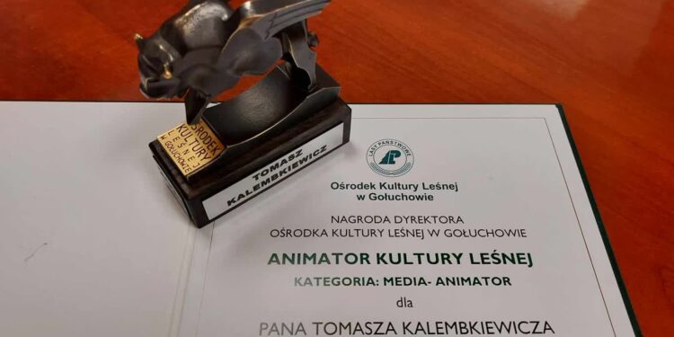 Tomasz Kalembkiewicz z główną nagrodą w konkursie Animator Kultury Leśnej