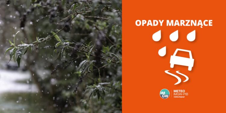 Ostrzeżenia przed marznącymi opadami w Lubuskiem