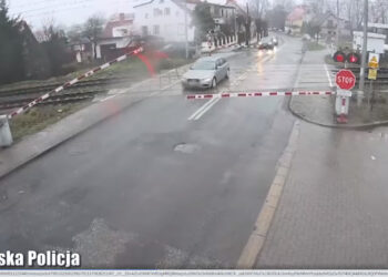 O włos od tragedii na przejeździe kolejowym