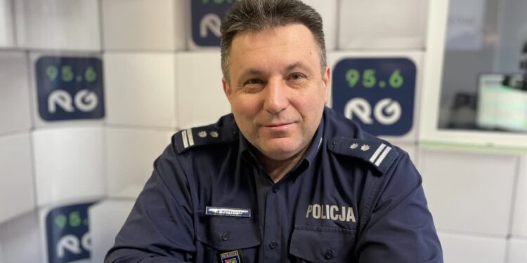 mł. insp. Przemysław Muszyński z lubuskiej drogówki