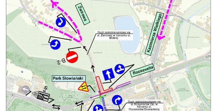 Nowa organizacja ruchu na remontowanym skrzyżowaniu