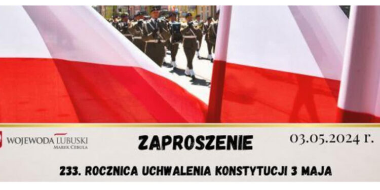 Wojewoda zaprasza na Wojewódzkie Obchody 3 maja w Gorzowie
