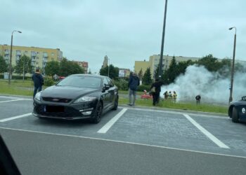Pożar audi na ul. Górczyńskiej