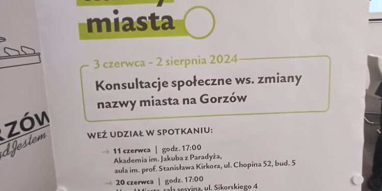 Konsultacje w sprawie zmiany nazwy miasta