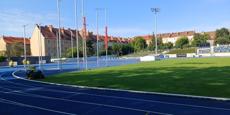 Pierwszy przedsezonowy trening Stal zaliczyła na stadionie lekkoatletycznym