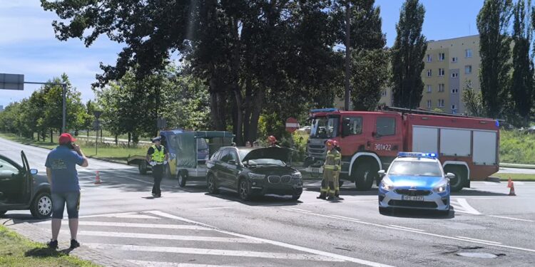 Kolizja na rondzie Górczyńskim