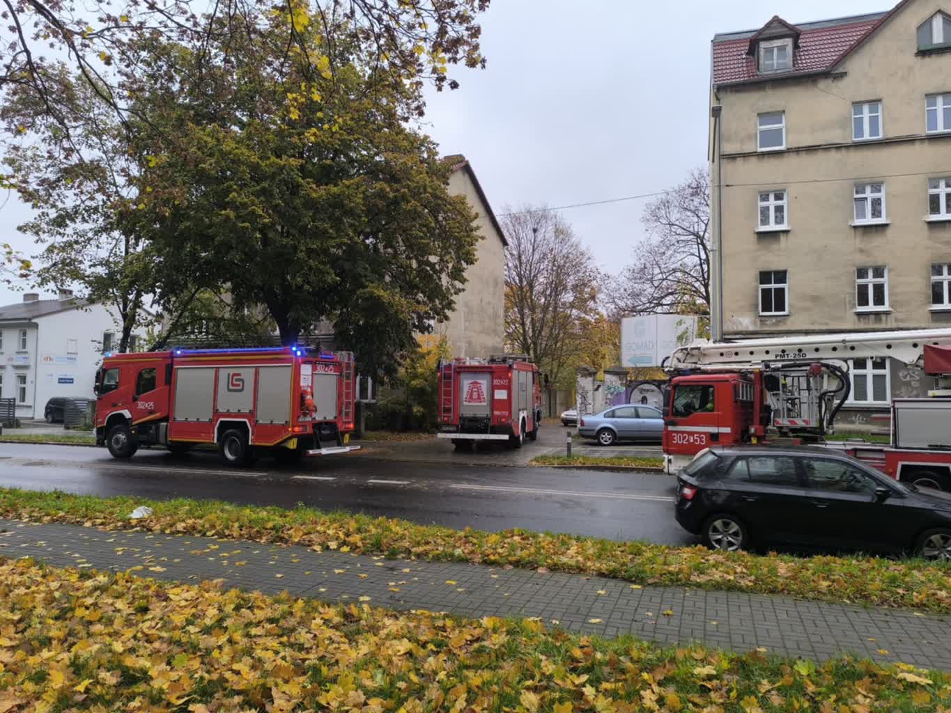 Akcja straży na Kosynierów Gdyńskich