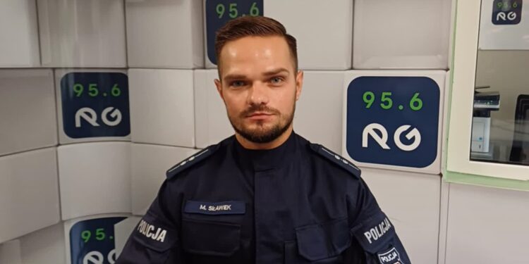 aspirant Mateusz Sławek, zespół prasowy Komendy Wojewódzkiej Policji w Gorzowie
