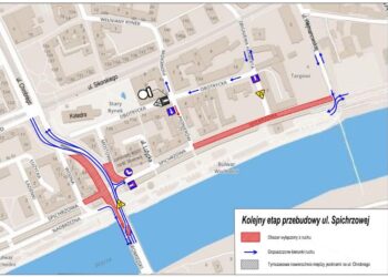 Kolejny etap remontu Spichrzowej i kolejne zmiany dla kierowców