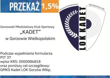 Pomagaj lokalnie: 1,5% podatku zostaw w Gorzowie! GMKS LOK Kadet