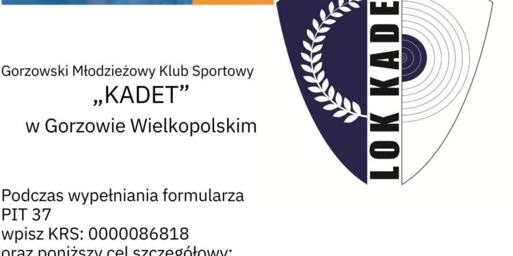 Pomagaj lokalnie: 1,5% podatku zostaw w Gorzowie! GMKS LOK Kadet