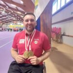 Krzysztof Żyłka ze Startu Gorzów - złoto w singlu oraz w deblu (fot. Jakub Lesiński)