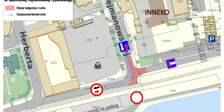 W poniedziałek zmiany na ul. Spichrzowej