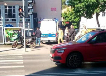 Potrącenie rowerzysty na ul. Jagiełły