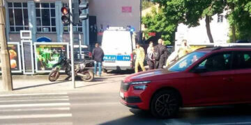Potrącenie rowerzysty na ul. Jagiełły