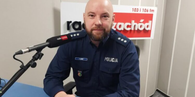 komisarz Maciej Kimet, rzecznik lubuskiej policji