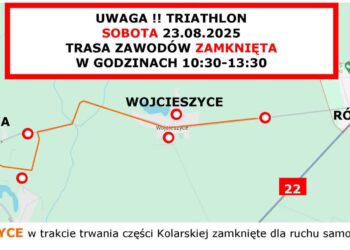 Triathlon w Kłodawie, utrudnienia dla kierowców