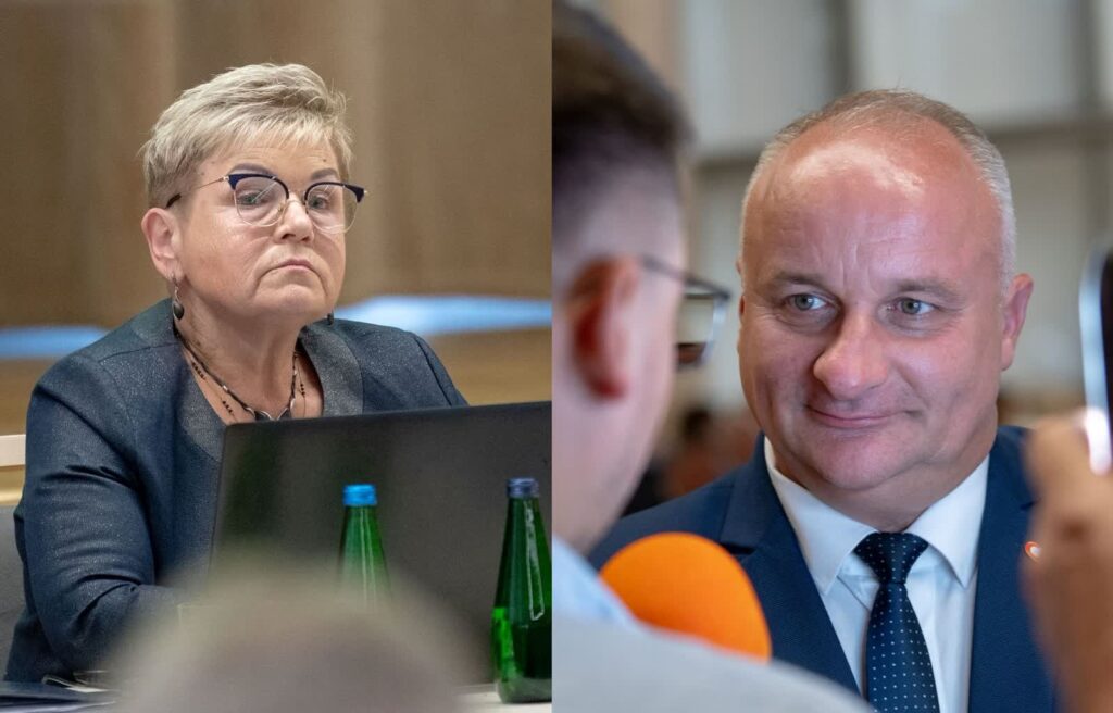 Anna Chinalska (PSL) i Hubert Harasimowicz (PO) - nowi członkowie zarządu woj. lubuskiego (fot. Krzysztof Filmanowicz)