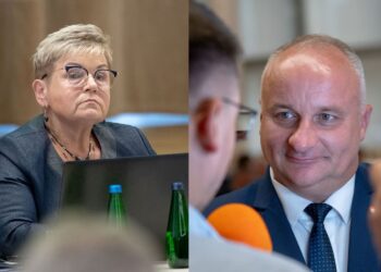 Anna Chinalska (PSL) i Hubert Harasimowicz (PO) - nowi członkowie zarządu woj. lubuskiego (fot. Krzysztof Filmanowicz)