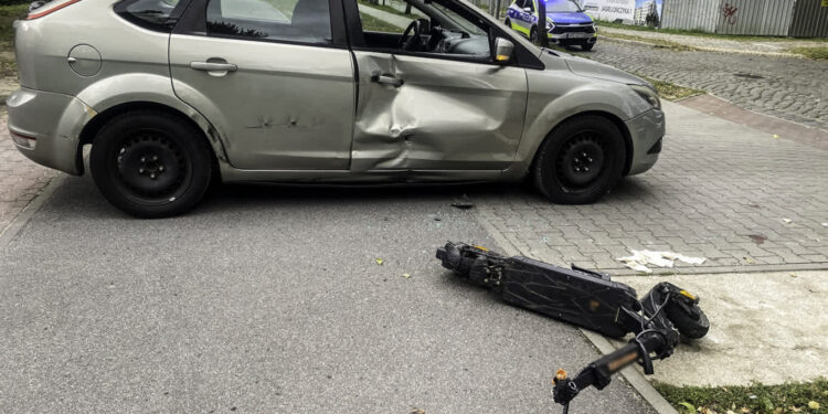 17-latek ze złamaniami w szpitalu. Kolejny wypadek na hulajnodze